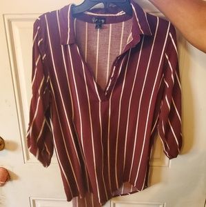 Maroon strip blouse